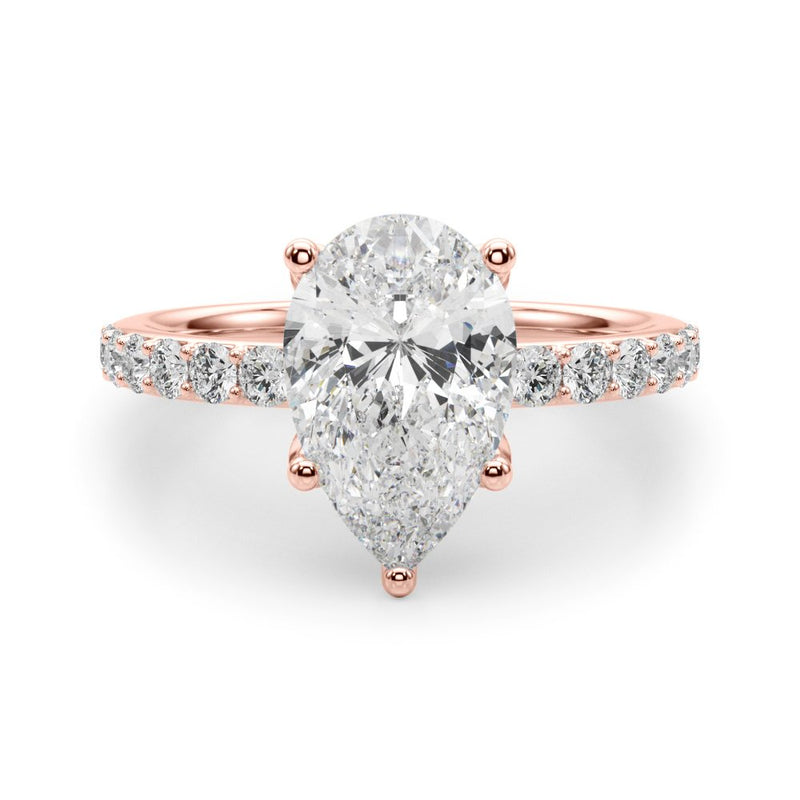 Beatrice Pear Hidden Halo Engagement Ring