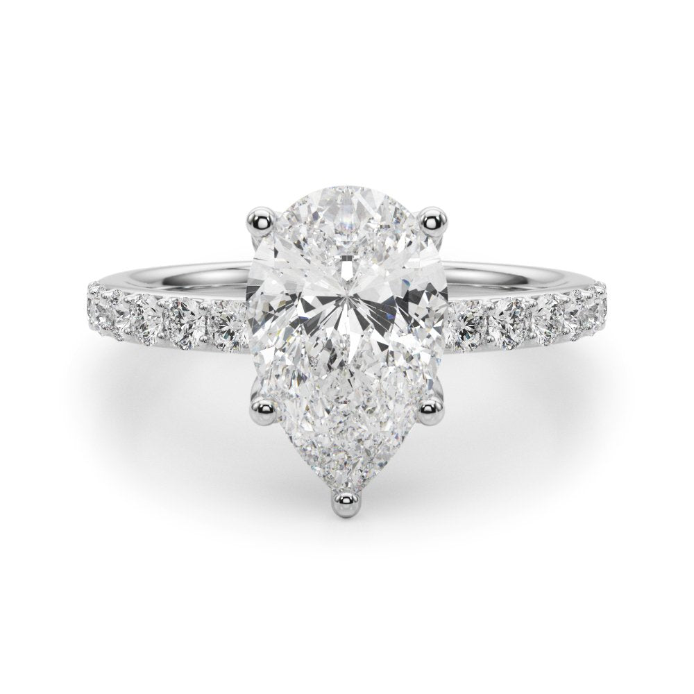 Beatrice Pear Hidden Halo Engagement Ring
