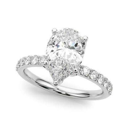 Beatrice Pear Hidden Halo Engagement Ring