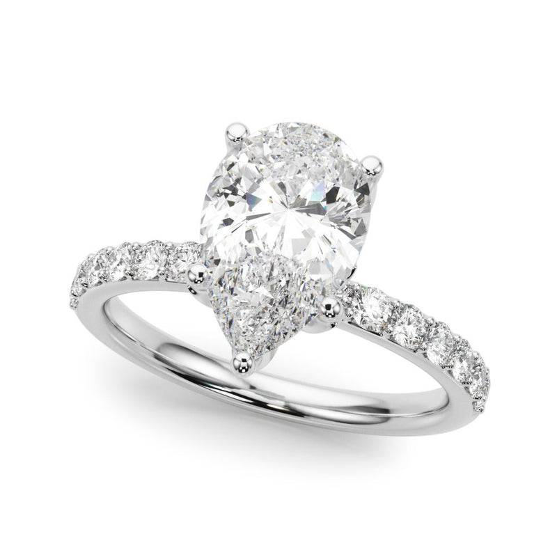 Beatrice Pear Hidden Halo Engagement Ring