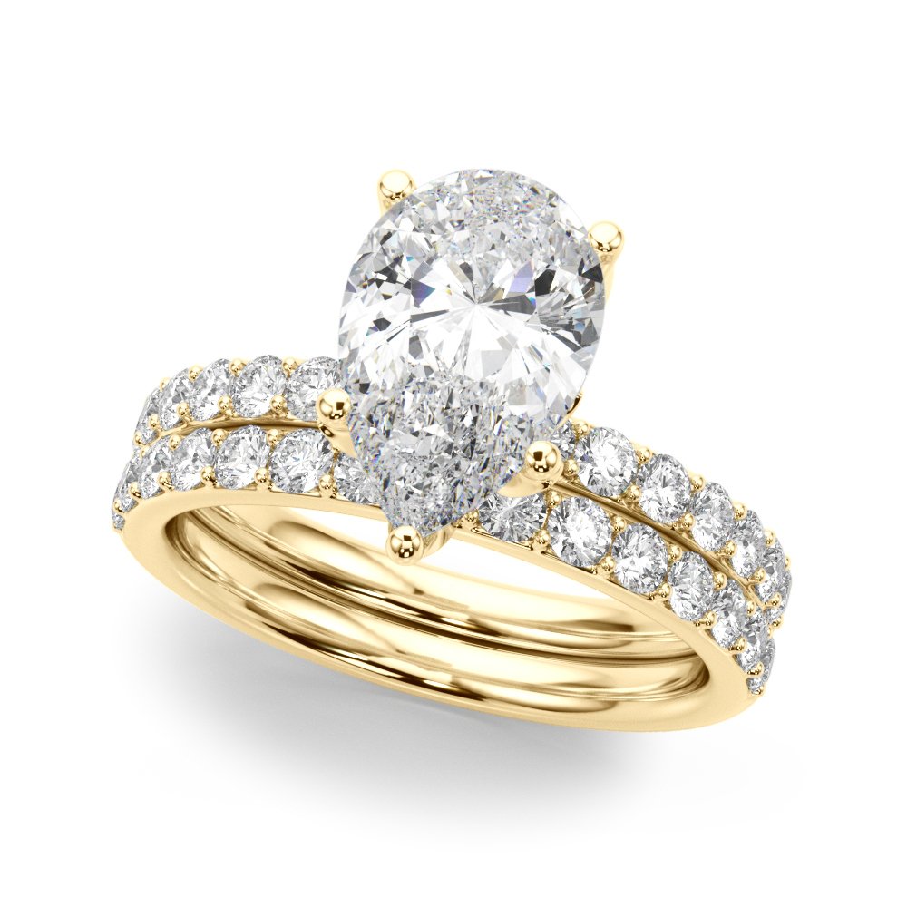 Beatrice Pear Hidden Halo Engagement Ring