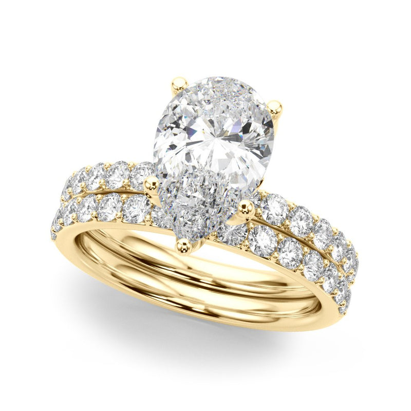 Beatrice Pear Hidden Halo Engagement Ring