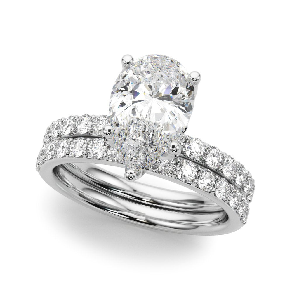 Beatrice Pear Hidden Halo Engagement Ring