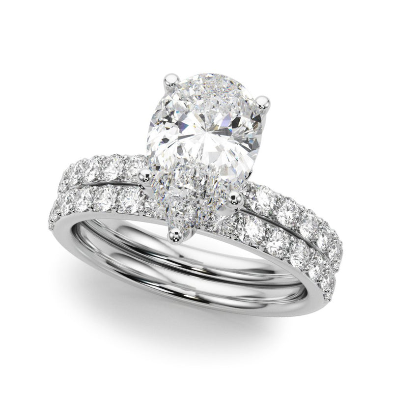 Beatrice Pear Hidden Halo Engagement Ring
