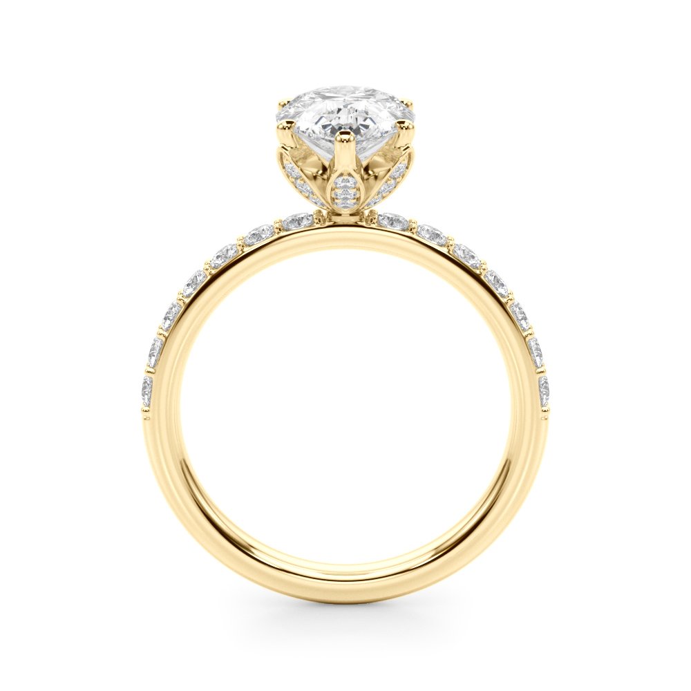 Beatrice Pear Hidden Halo Engagement Ring