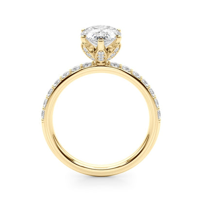 Beatrice Pear Hidden Halo Engagement Ring