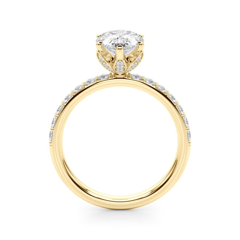 Beatrice Pear Hidden Halo Engagement Ring