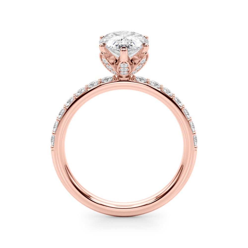 Beatrice Pear Hidden Halo Engagement Ring