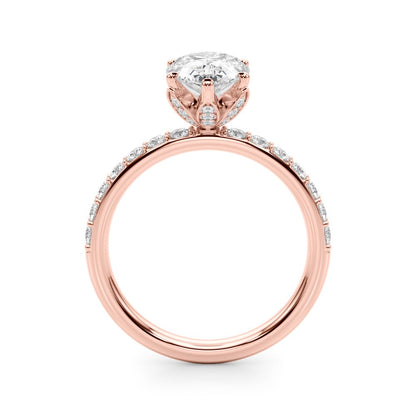 Beatrice Pear Hidden Halo Engagement Ring