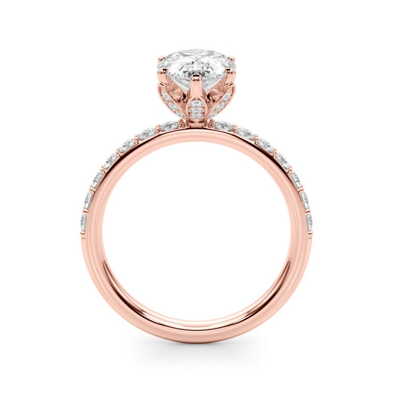 Beatrice Pear Hidden Halo Engagement Ring