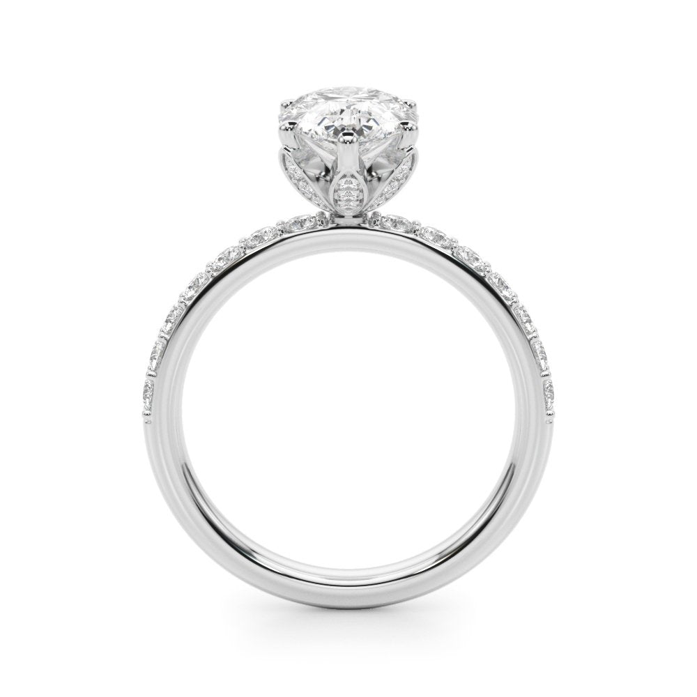 Beatrice Pear Hidden Halo Engagement Ring