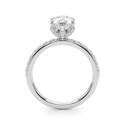 Beatrice Pear Hidden Halo Engagement Ring