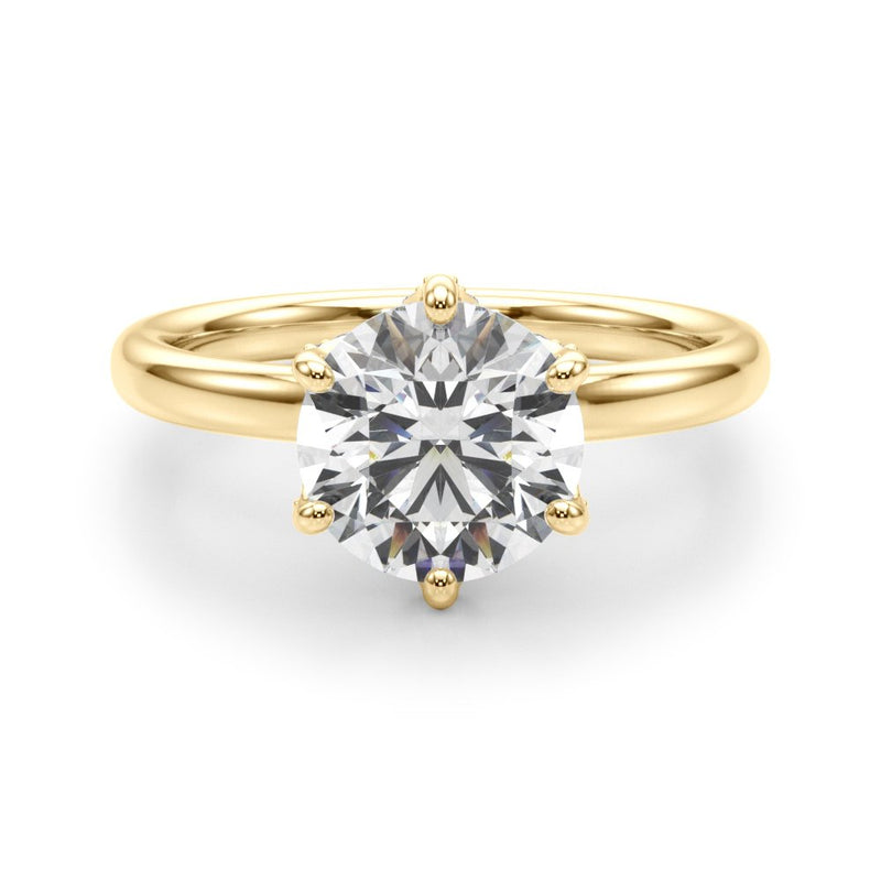 Ruby Round Hidden Halo Engagement Ring