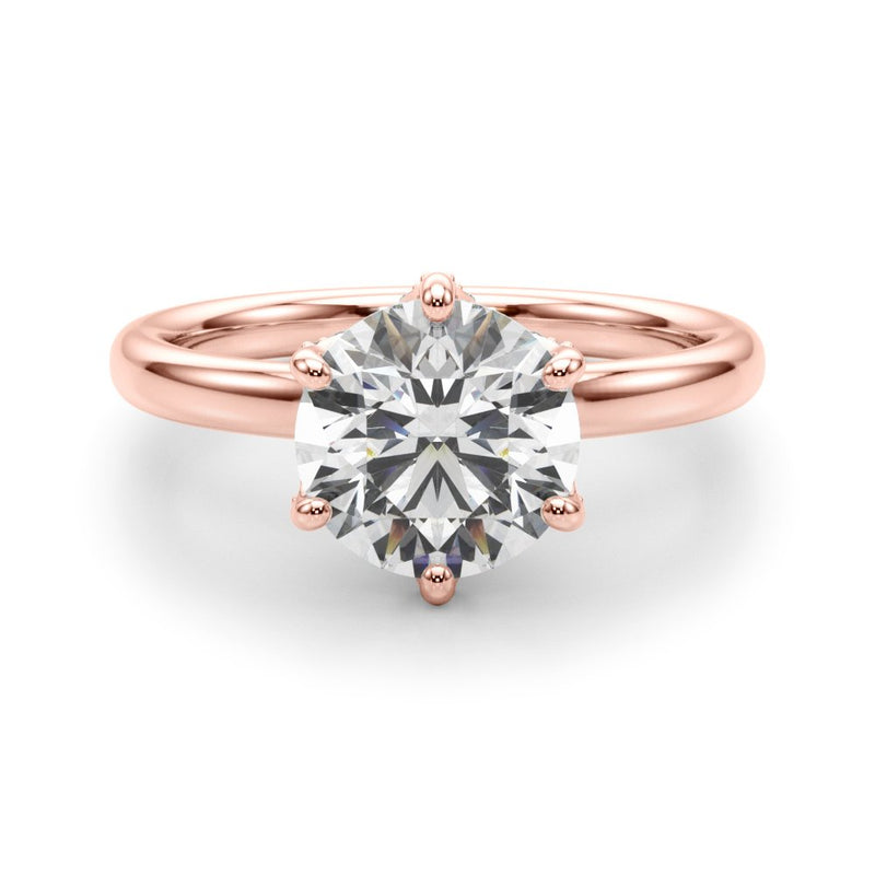 Ruby Round Hidden Halo Engagement Ring