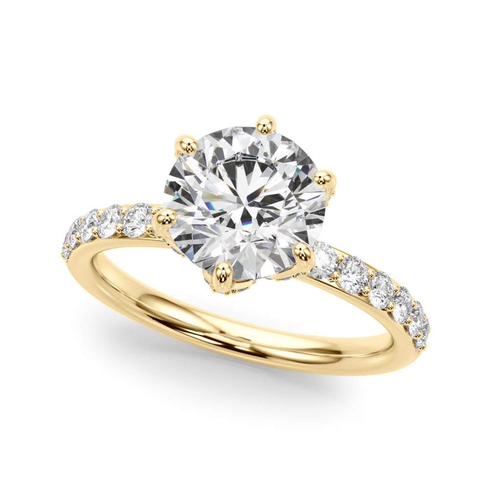 Rita Round Hidden Halo Engagement Ring