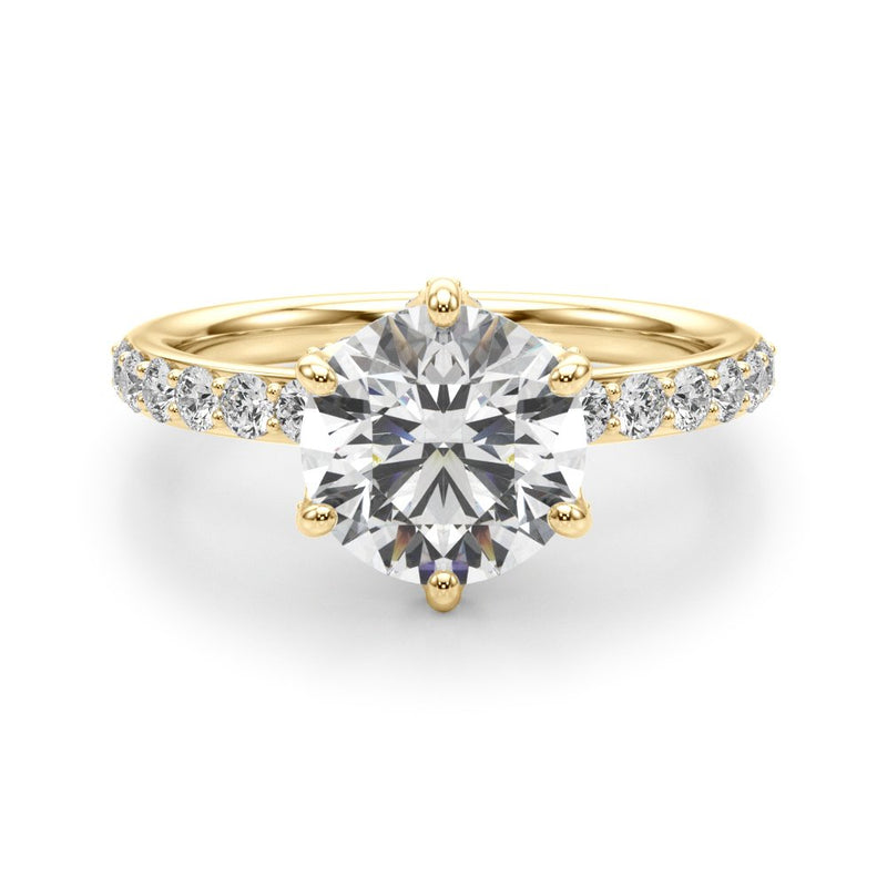 Rita Round Hidden Halo Engagement Ring