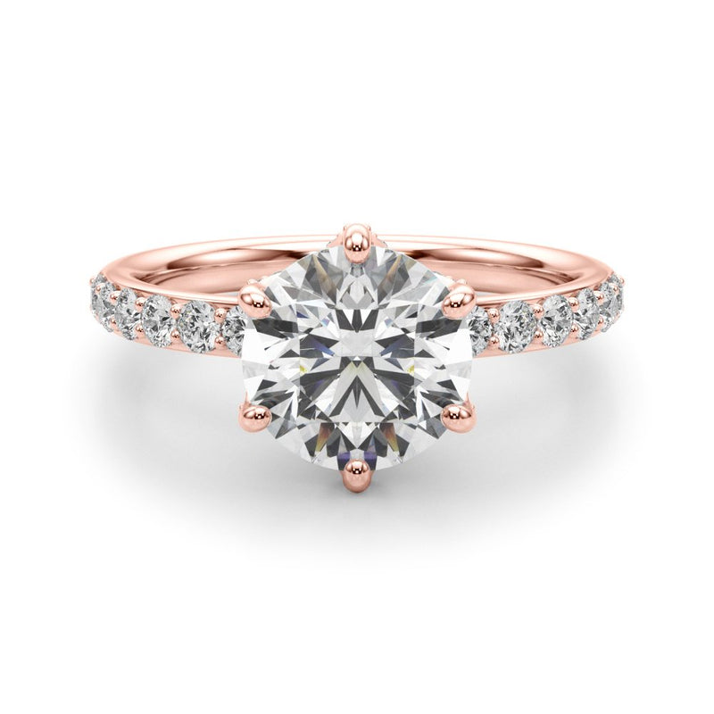 Rita Round Hidden Halo Engagement Ring