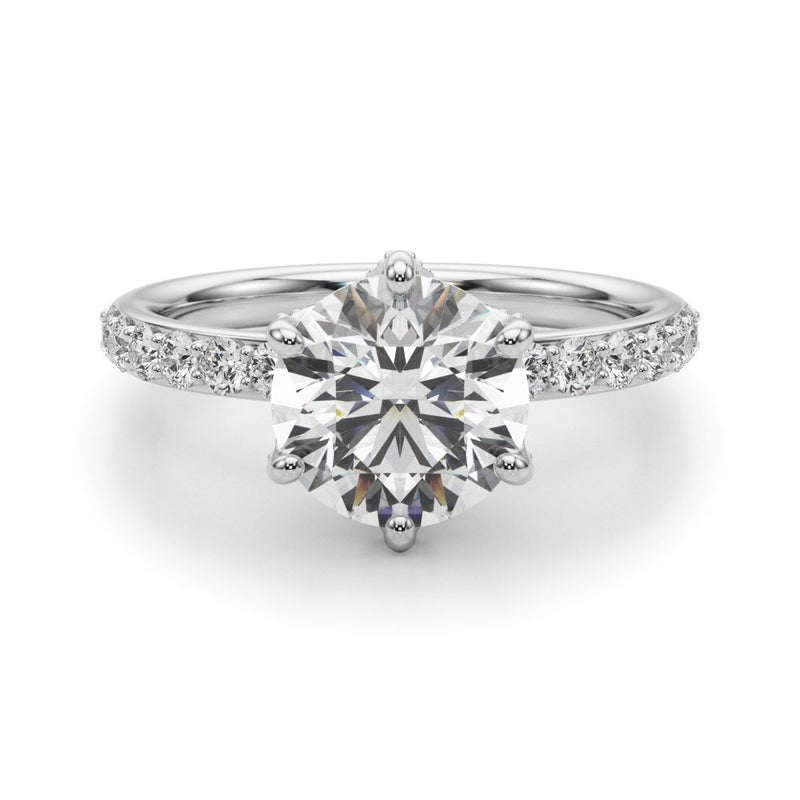 Rita Round Hidden Halo Engagement Ring