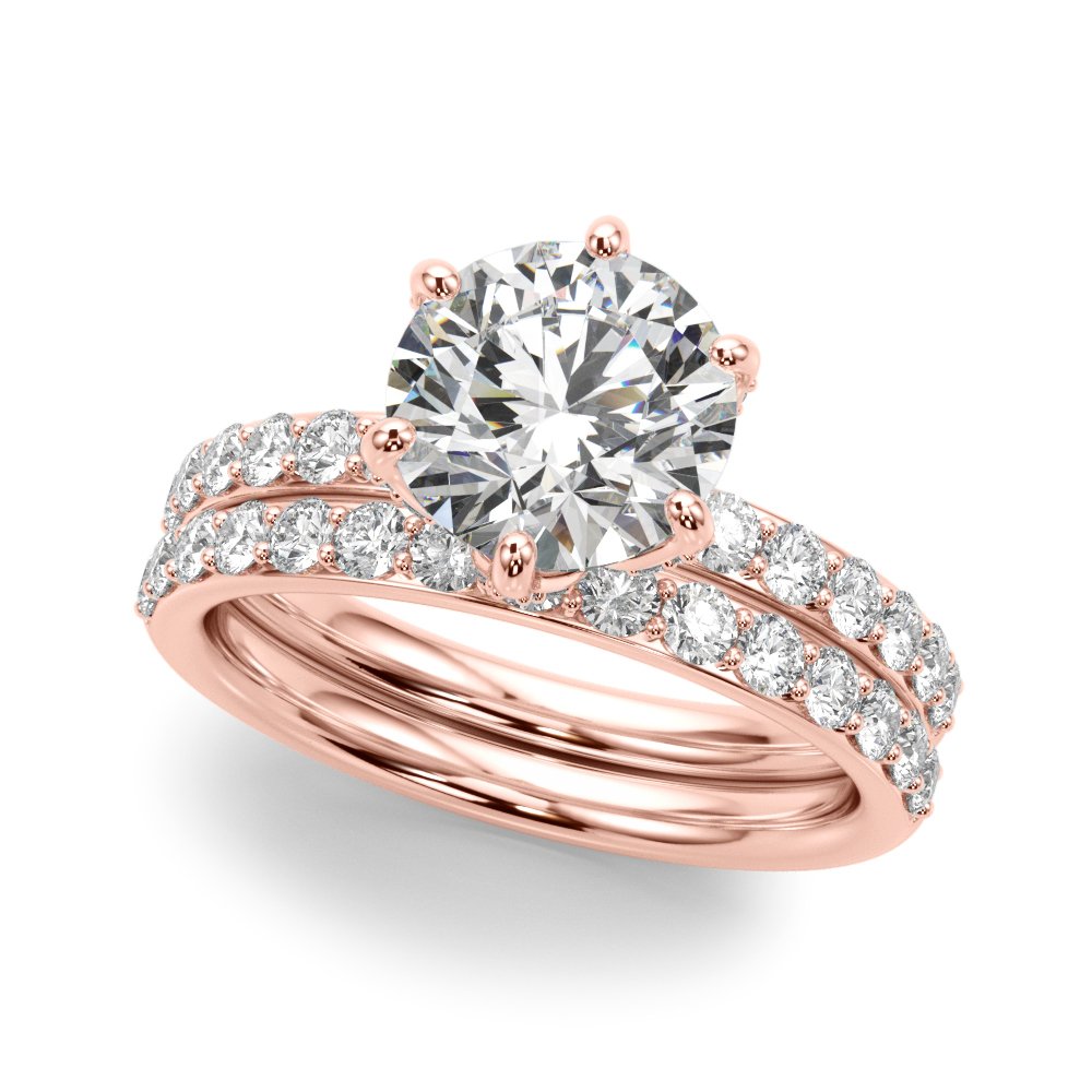 Rita Round Hidden Halo Engagement Ring
