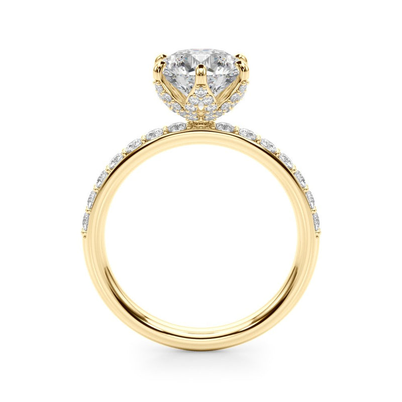 Rita Round Hidden Halo Engagement Ring