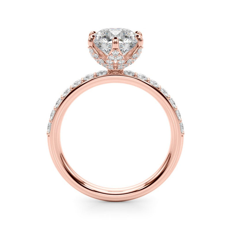 Rita Round Hidden Halo Engagement Ring