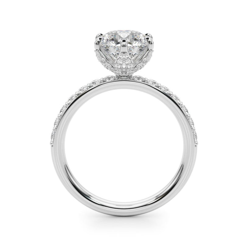 Rita Round Hidden Halo Engagement Ring