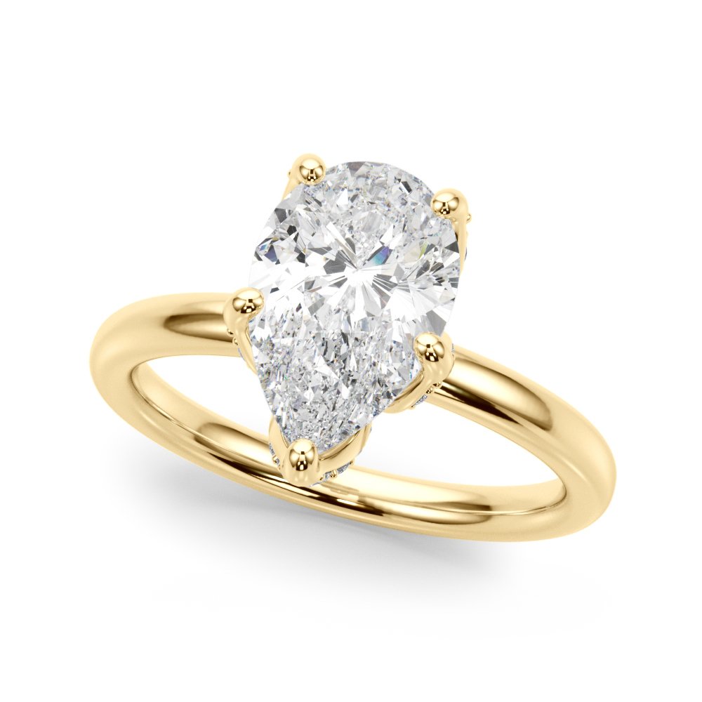 Paula Pear Hidden Halo Engagement Ring