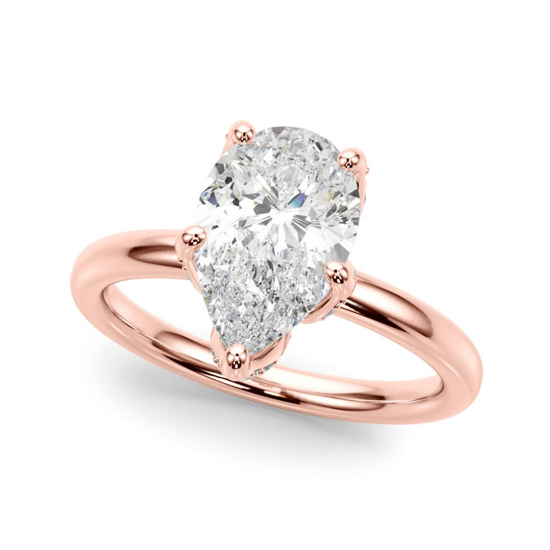 Paula Pear Hidden Halo Engagement Ring