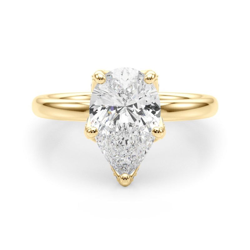 Paula Pear Hidden Halo Engagement Ring