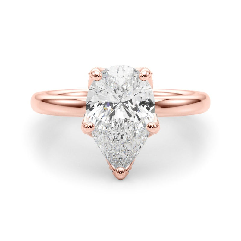 Paula Pear Hidden Halo Engagement Ring