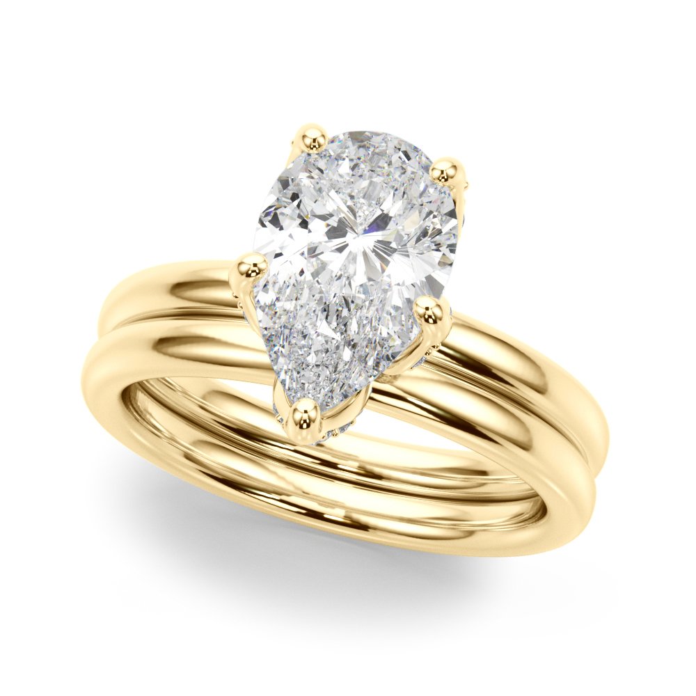 Paula Pear Hidden Halo Engagement Ring
