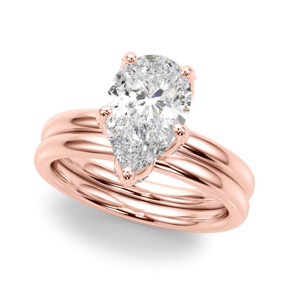 Paula Pear Hidden Halo Engagement Ring