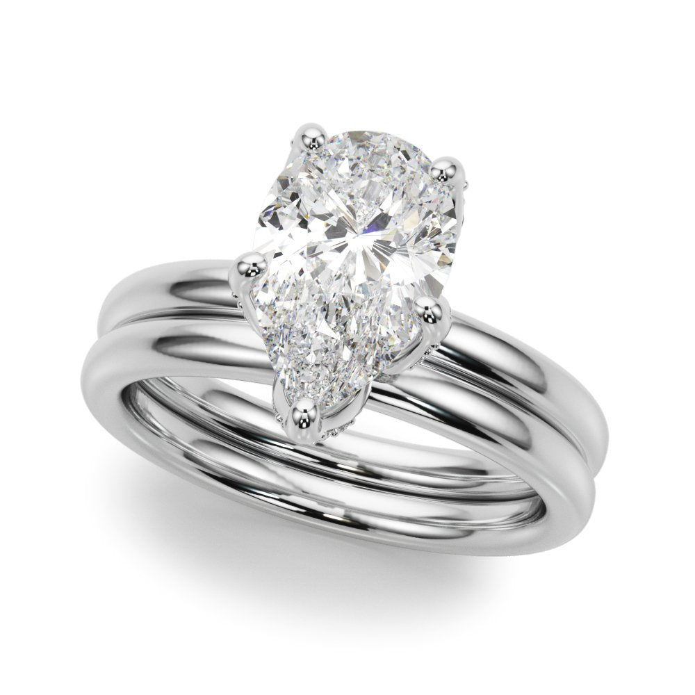 Paula Pear Hidden Halo Engagement Ring