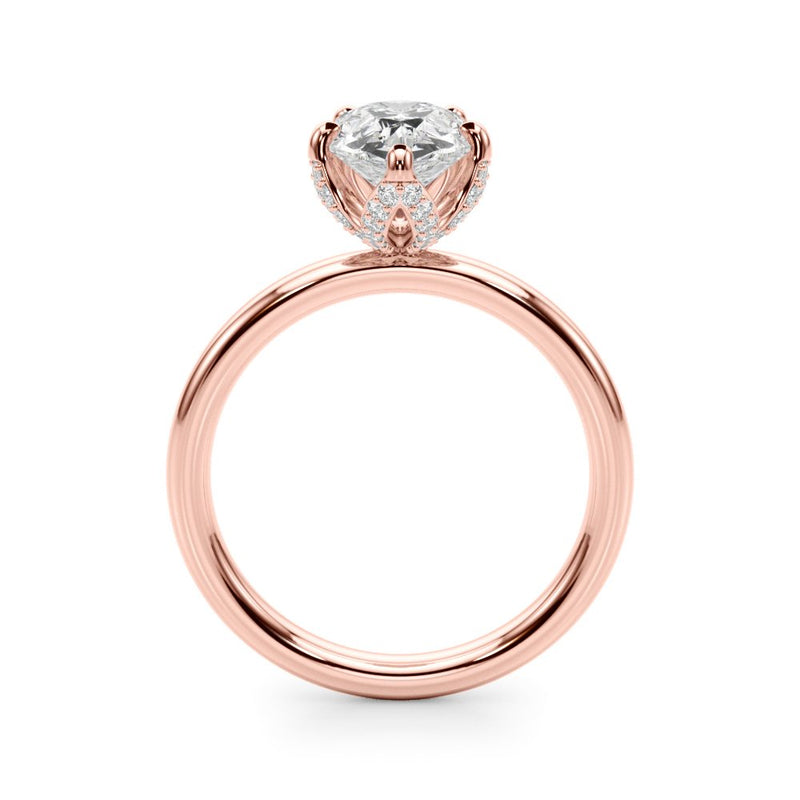 Paula Pear Hidden Halo Engagement Ring