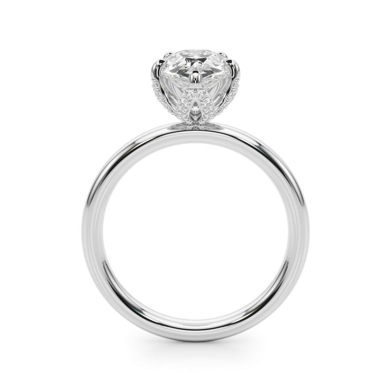 Paula Pear Hidden Halo Engagement Ring