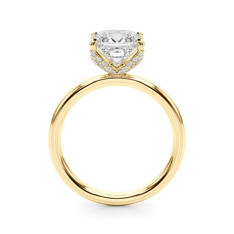 Olga Princess Cut Hidden Halo Engagement Ring