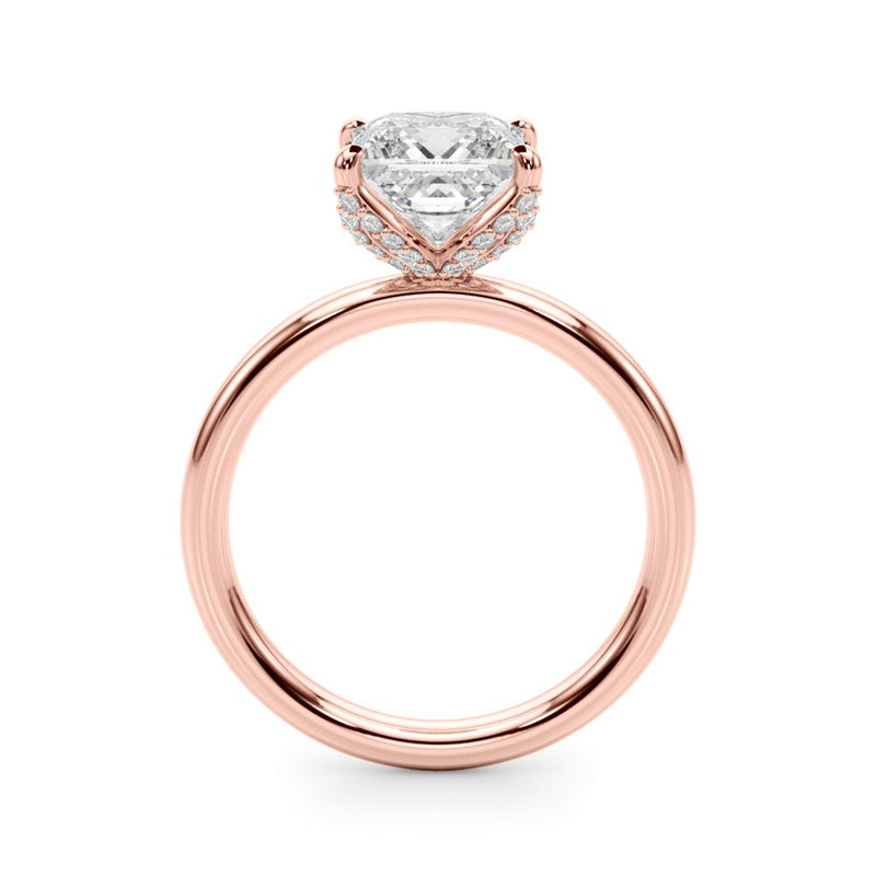 Olga Princess Cut Hidden Halo Engagement Ring