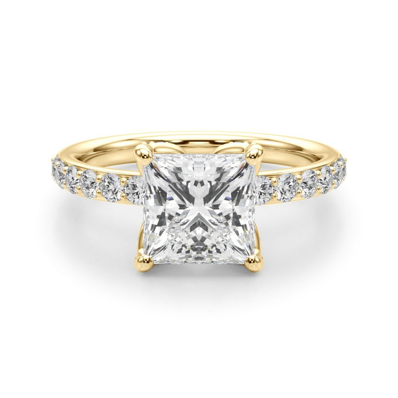 Nella Princess Cut Hidden Halo Engagement Ring