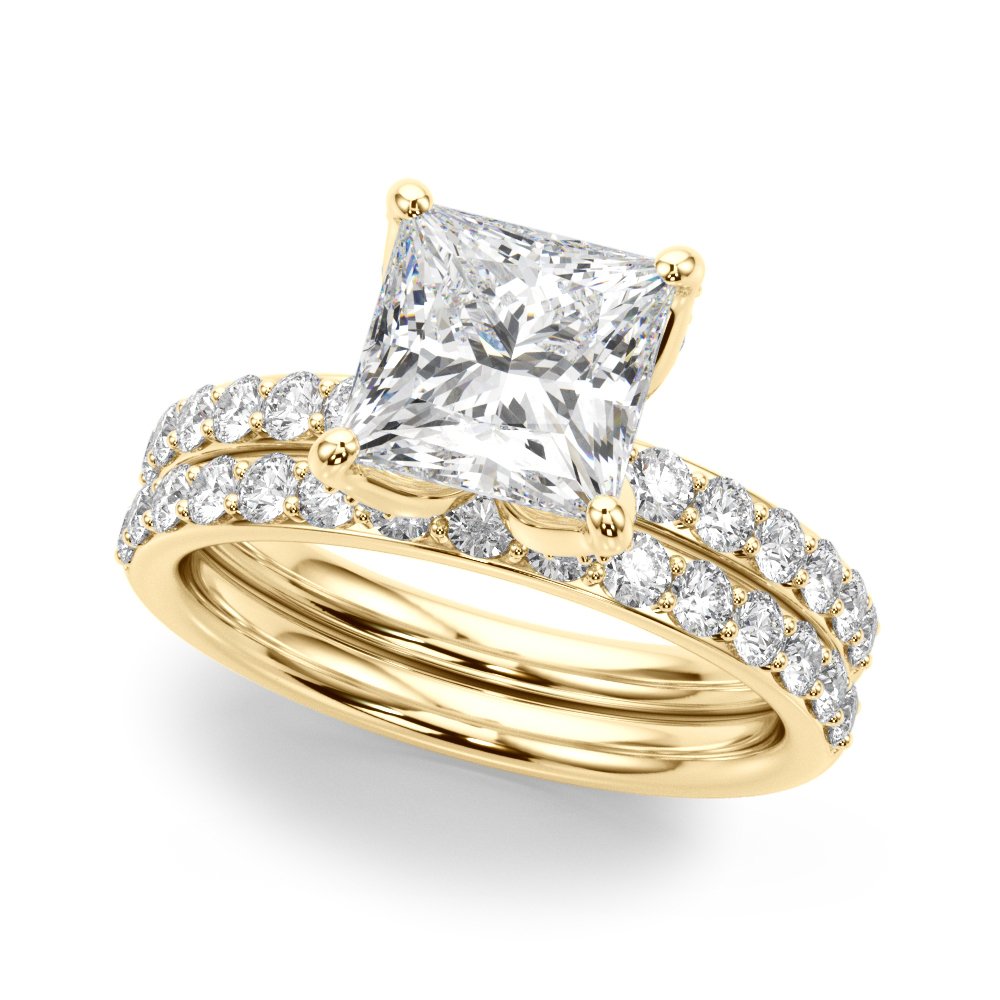 Nella Princess Cut Hidden Halo Engagement Ring