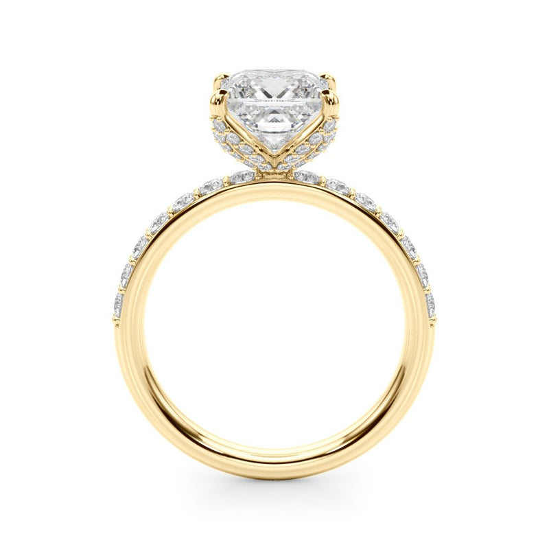 Nella Princess Cut Hidden Halo Engagement Ring