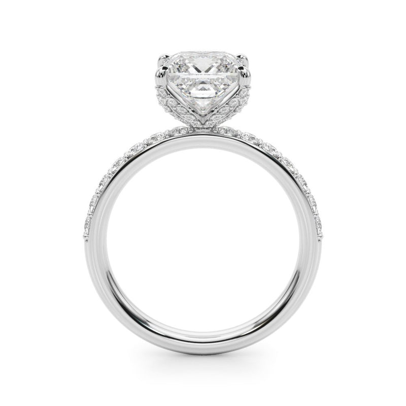 Nella Princess Cut Hidden Halo Engagement Ring