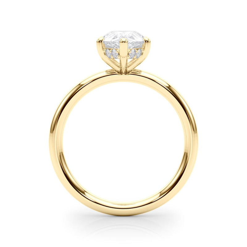 Naomi Pear Hidden Halo Engagement Ring