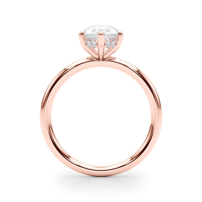 Naomi Pear Hidden Halo Engagement Ring