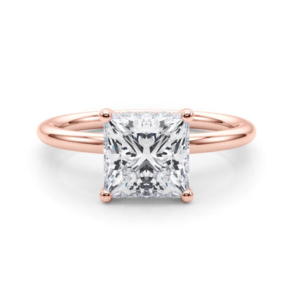 Nadia Princess Cut Hidden Halo Engagement Ring