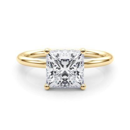 Nadia Princess Cut Hidden Halo Engagement Ring