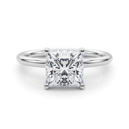 Nadia Princess Cut Hidden Halo Engagement Ring
