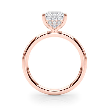 Nadia Princess Cut Hidden Halo Engagement Ring