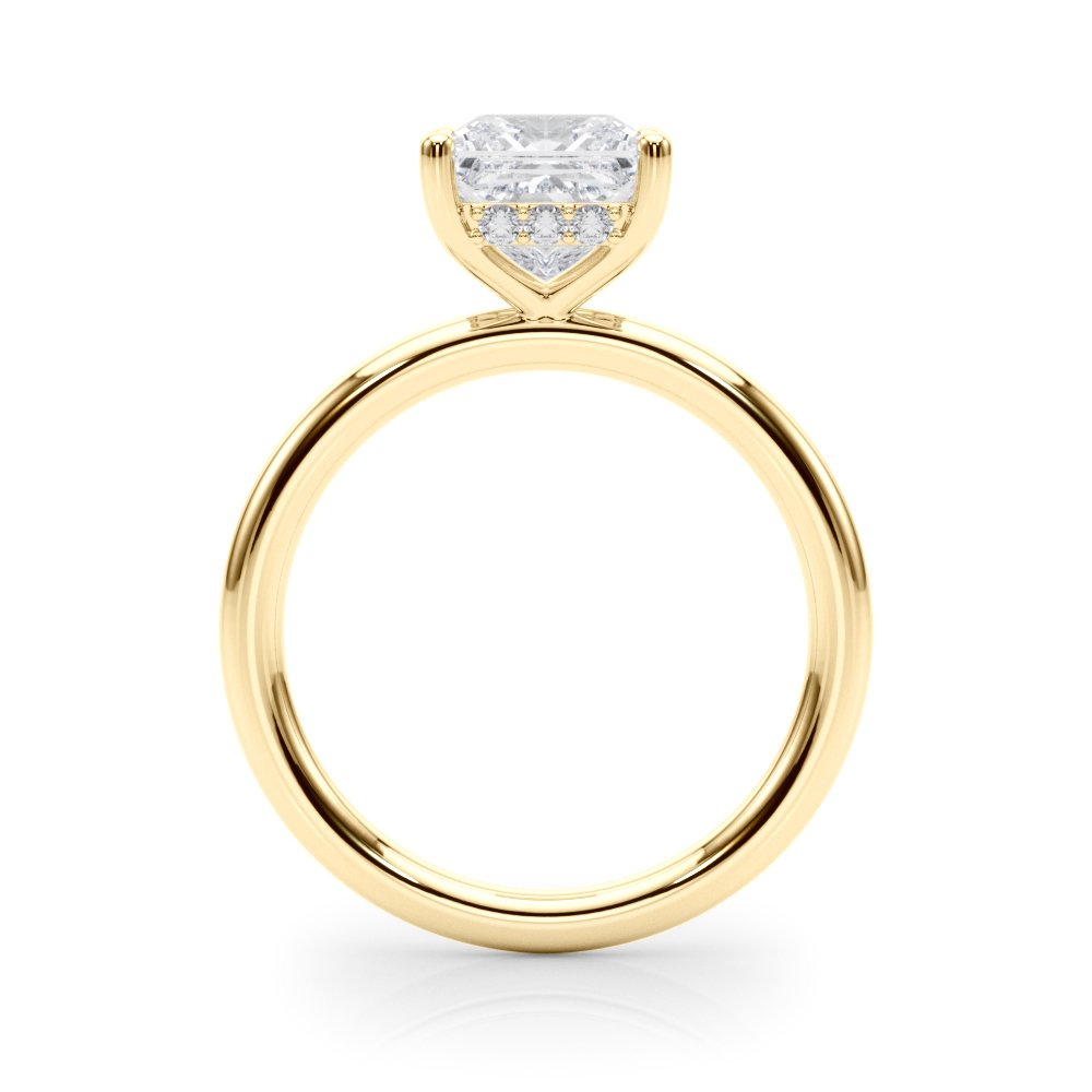 Nadia Princess Cut Hidden Halo Engagement Ring