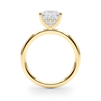 Nadia Princess Cut Hidden Halo Engagement Ring