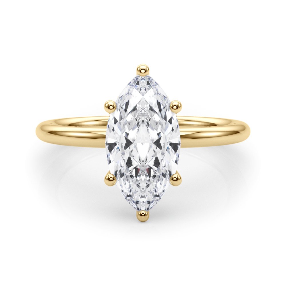 Megan Marquise Hidden Halo Engagement Ring